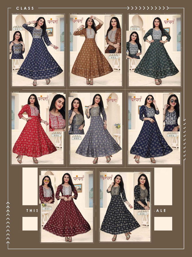 Ft Parampara Ethnic Wear Wholesale Long Anarkali Kurti Collection